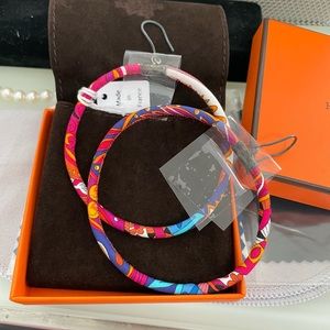 Hermes Petit H Hoop Earrings